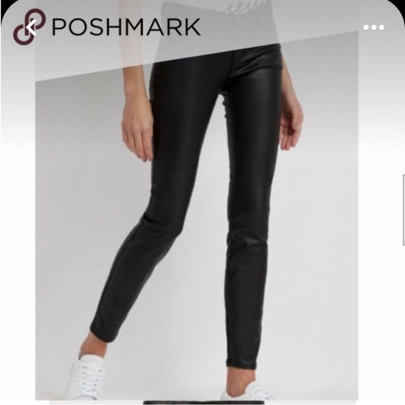 ★ Emporio Armani New Mischa Waxed Coated Skinny Pants - Picture 2 of 12